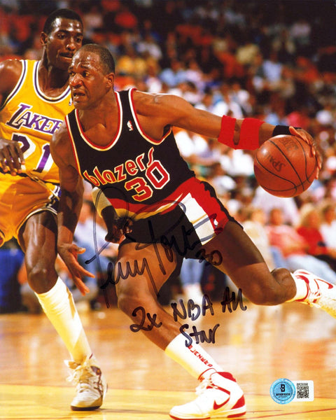 Blazers Terry Porter "2x NBA All Star" Signed 8x10 Vertical Photo BAS #BR29398