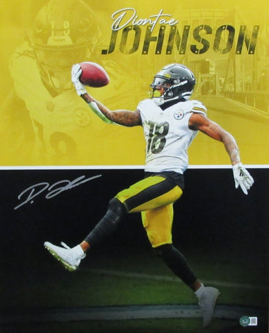 Diontae Johnson Autographed 16x20 Photo Pittsburgh Steelers Beckett 181135