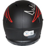 Drew Bledsoe Signed New England Patriots Eclipse Mini Helmet Beckett 42413