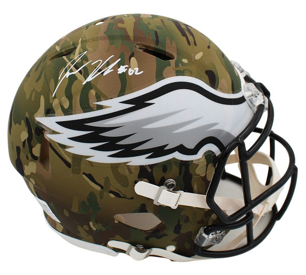 Jason Kelce Signed Philadelphia Eagles Speed Authentic Camo Helmet