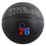 76ers Julius "Dr. J" Erving "83 Champs" Signed Black Logo Basketball W/ Case JSA