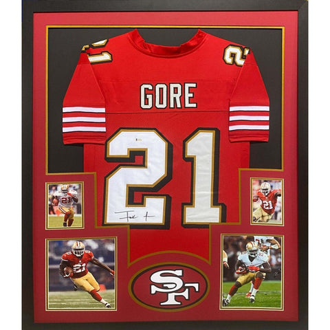 Frank Gore Autographed Signed Framed San Francisco 49ers Jersey BECKETT