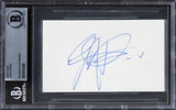John Popper Blues Traveler Authentic Signed 3x5 Index Card BAS Slabbed