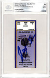 Ray Lewis Signed Baltimore Ravens 9/29/96 Ticket Stub Slab Beckett 42753