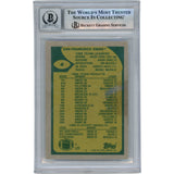 Joe Montana Autographed/Signed 1989 Topps #6 Slab Trading Card Beckett 49915