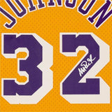 Magic Johnson Lakers Signed Mitchell & Ness Hardwood Classics Swingman Jersey