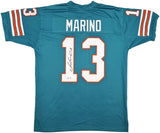MIAMI DOLPHINS DAN MARINO AUTOGRAPHED TEAL JERSEY BECKETT BAS QR STOCK #239889