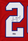 Sony Michel Signed New England Custom Red Jersey