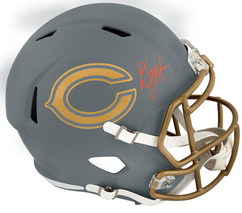 D.J. (DJ) Moore Signed Bears SLATE Riddell Full Size Rep Helmet - (SCHWARTZ COA)