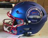 JOSH ALLEN SIGNED BUFFALO BILLS F/S BLUE EXCLUSIVE SPEEDFLEX HELMET BECKETT QR