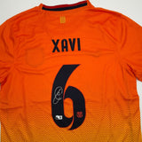 Autographed/Signed Xavi Hernandez Barcelona Orange Jersey Beckett BAS COA