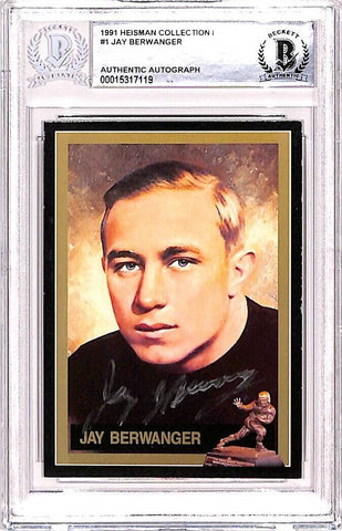 Jay Berwanger Autographed University of Chicago Trading Card BAS 42594