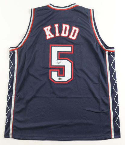 Jason Kidd Signed New Jersey Nets Jersey (Beckett) #2 Overall Pick 1994 Draft