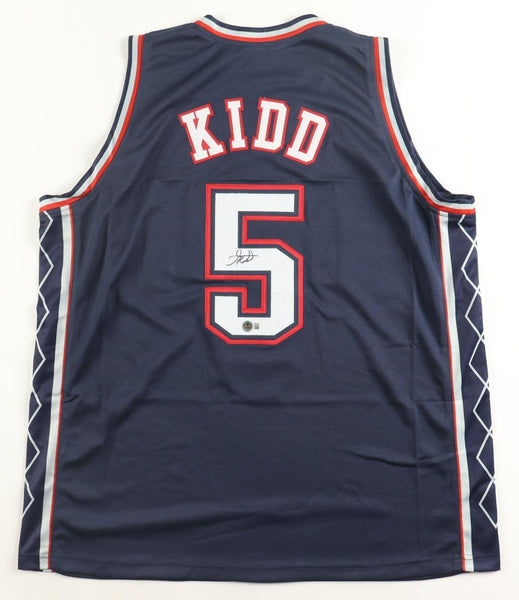 Jason Kidd Signed New Jersey Nets Jersey (Beckett) #2 Overall Pick 1994 Draft