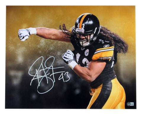 Troy Polamalu HOF Steelers Signed/Autographed 16x20 Photo Beckett 161939