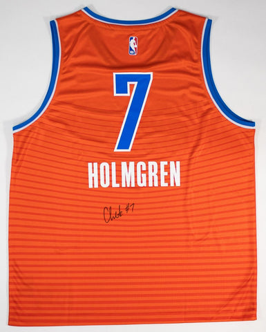 Chet Holmgren Signed Oklahoma City Thunder Jersey (Beckett) #2 Overall Pick 2022