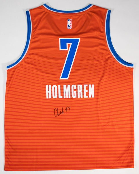 Chet Holmgren Signed Oklahoma City Thunder Jersey (Beckett) #2 Overall Pick 2022