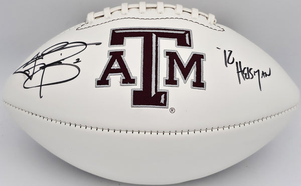 Johnny Manziel Autographed Texas A&M Logo Football 12 Heisman Fanatics ZZ0142398
