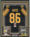 Framed Autographed/Signed Hines Ward 33x42 Pittsburgh Color Rush Jersey JSA COA