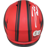 Josh Allen Autographed Buffalo Bills Rave Mini Helmet Beckett Witness 49978