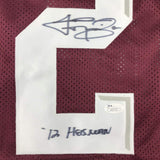 Signed JOHNNY MANZIEL 12 Heisman Texas A&M Maroon Jersey JSA COA