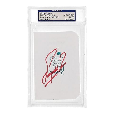 Fuzzy Zoeller Signed Augusta National Golf Club Score Card (PSA Encapsulated)