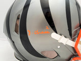 Ja'Marr Chase Signed Bengals Flash Gray Full Size Authentic Speed Helmet Beckett