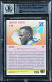 Cowboys Emmitt Smith Signed 1990 Fleer Update #U40 RC Card Auto 10! BAS Slabbed