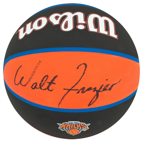 Walt Frazier Signed Knicks Wilson The City Full Size Basketball - (SCHWARTZ COA)