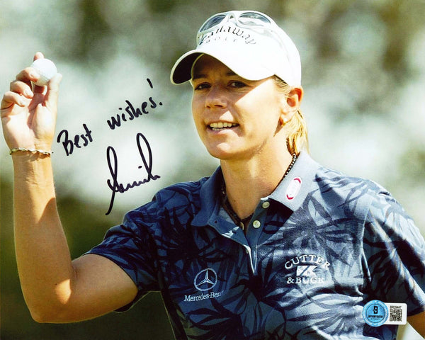 Annika Sorenstam "Best Wishes!" Signed 8x10 Horizontal Photo BAS #BR29447