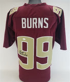 Brian Burns Signed Florida State Seminoles Jersey (JSA COA) New York Giants DE