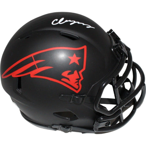 Christian Gonzalez Signed NE Patriots Eclipse Mini Helmet BAS 42809