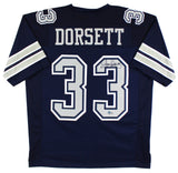 Tony Dorsett Signed Navy Blue Pro Style Jersey w/ Grey Numbers BAS Witnessed