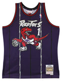 Raptors Tracy McGrady Authentic Signed Purple M&N HWC Swingman Jersey BAS Wit