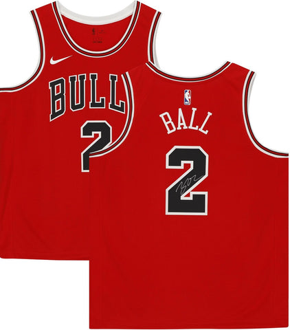 Lonzo Ball Chicago Bulls Autographed Red Nike Swingman Jersey