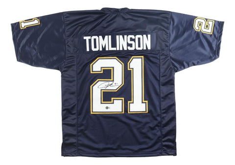LaDainian Tomlinson San Diego Signed Navy Blue Football Jersey BAS