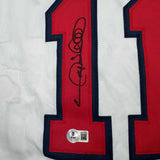 Autographed/Signed Gary Sheffield Atlanta White Jersey Beckett BAS COA