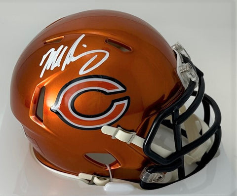 Bears MIKE SINGLETARY Signed Riddell FLASH Speed Mini Helmet AUTO - BAS