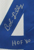 Bob Lilly HOF Signed/Inscribed Cowboys White Custom Football Jersey JSA 156991
