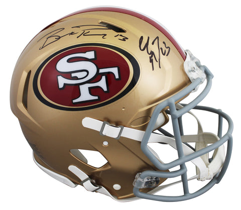 49ers Christian McCaffrey & Brock Purdy Signed F/S Speed Proline Helmet Fanatics