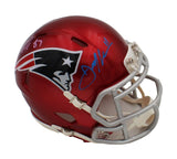 JulianEdelman/Rob Gronkowski Signed New England Patriots Speed Flash Mini Helmet