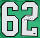 Jason Kelce Signed Philadelphia Eagles Green Jersey (Beckett) 7xPro Bowl Center