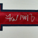 Framed Autographed/Signed Fred McGriff 35x39 Atlanta White Jersey JSA COA