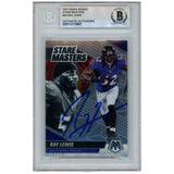Ray Lewis Autographed 2021 Mosiac Stare Masters #SM23 Trading Card Beckett 52917