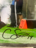 Courtland Sutton Autographed Denver Broncos 8x10 Photo -- with Plaque JSA COA