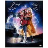 Michael J. Fox, Christopher Lloyd Autographed Back to the Future TT 16x20 Photo