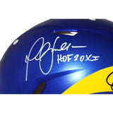 Eric Dickerson Marshall Faulk Signed LA Rams Authentic Helmet HOF BAS 42337