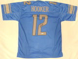 Detroit Lions Hendon Hooker Autographed Blue Jersey Beckett BAS QR #W563220