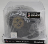 Donnie Shell "HOF 20" Signed Pittsburgh Steelers Salute to Service Mini Helmet