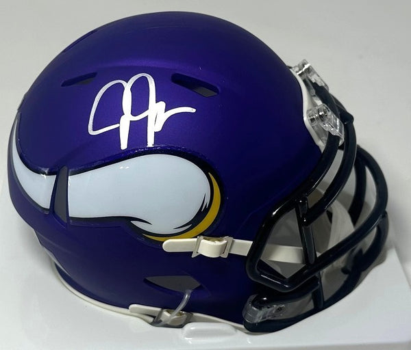 Vikings Receiver JUSTIN JEFFERSON Signed Riddell Speed Mini Helmet AUTO - BAS